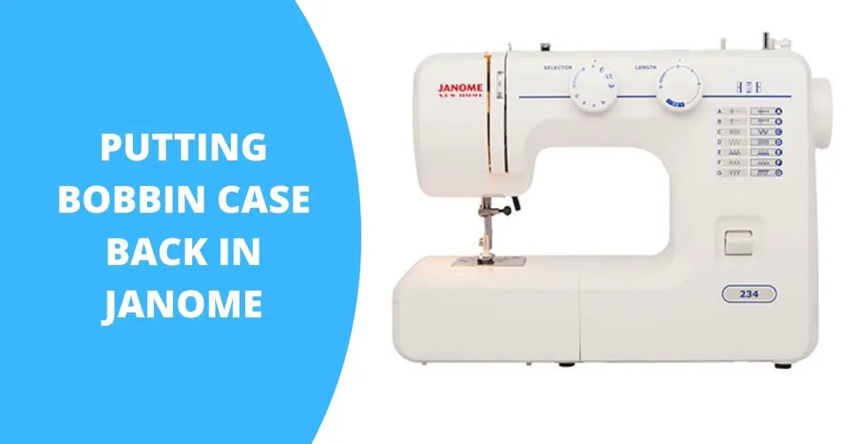 How to put the bobbin case back In Janome