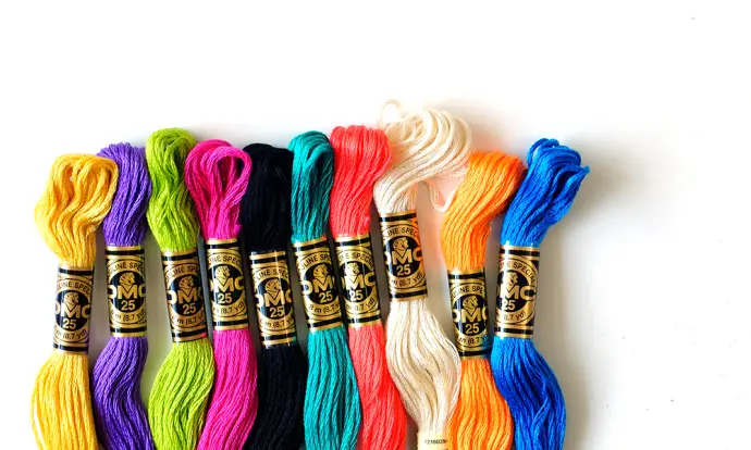 What are the types of embroidery thread?