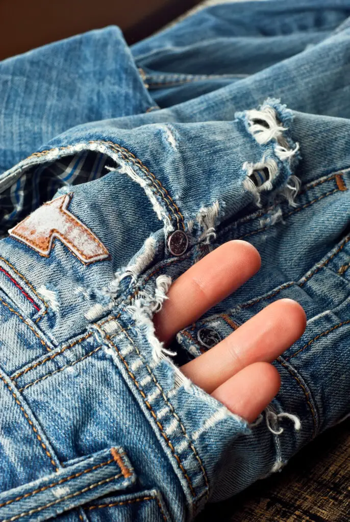 how to fix a hole in jeans without a patch