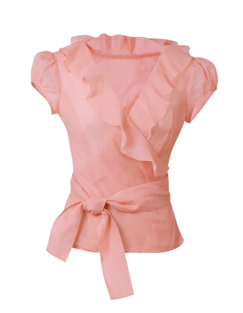 hot pink print short sleeve blouse